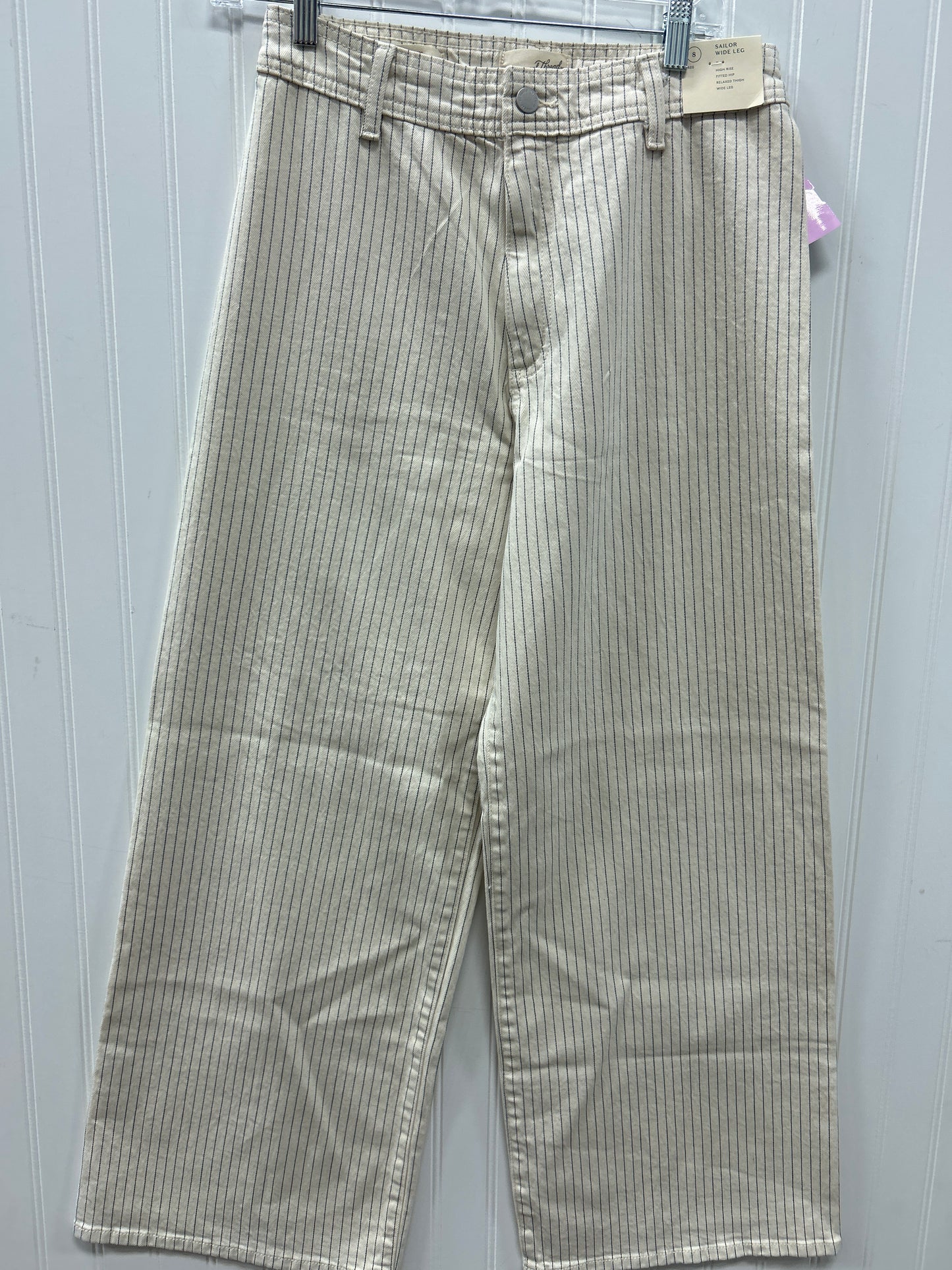 Jeans Wide Leg By Universal Thread In Cream, Size:8