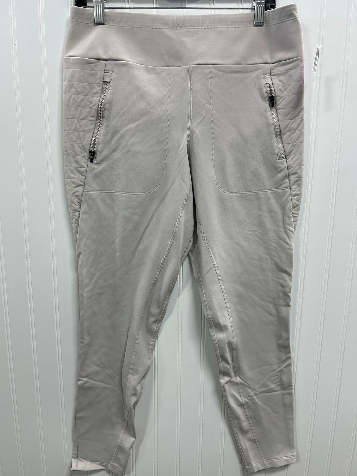 Athletic Leggings By Athleta In Cream, Size:L