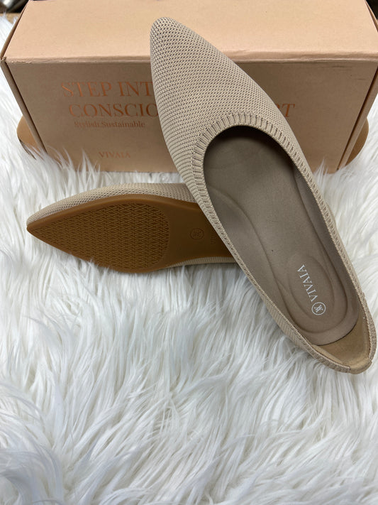 Shoes Flats By Vivaia In Tan, Size:9 NEW