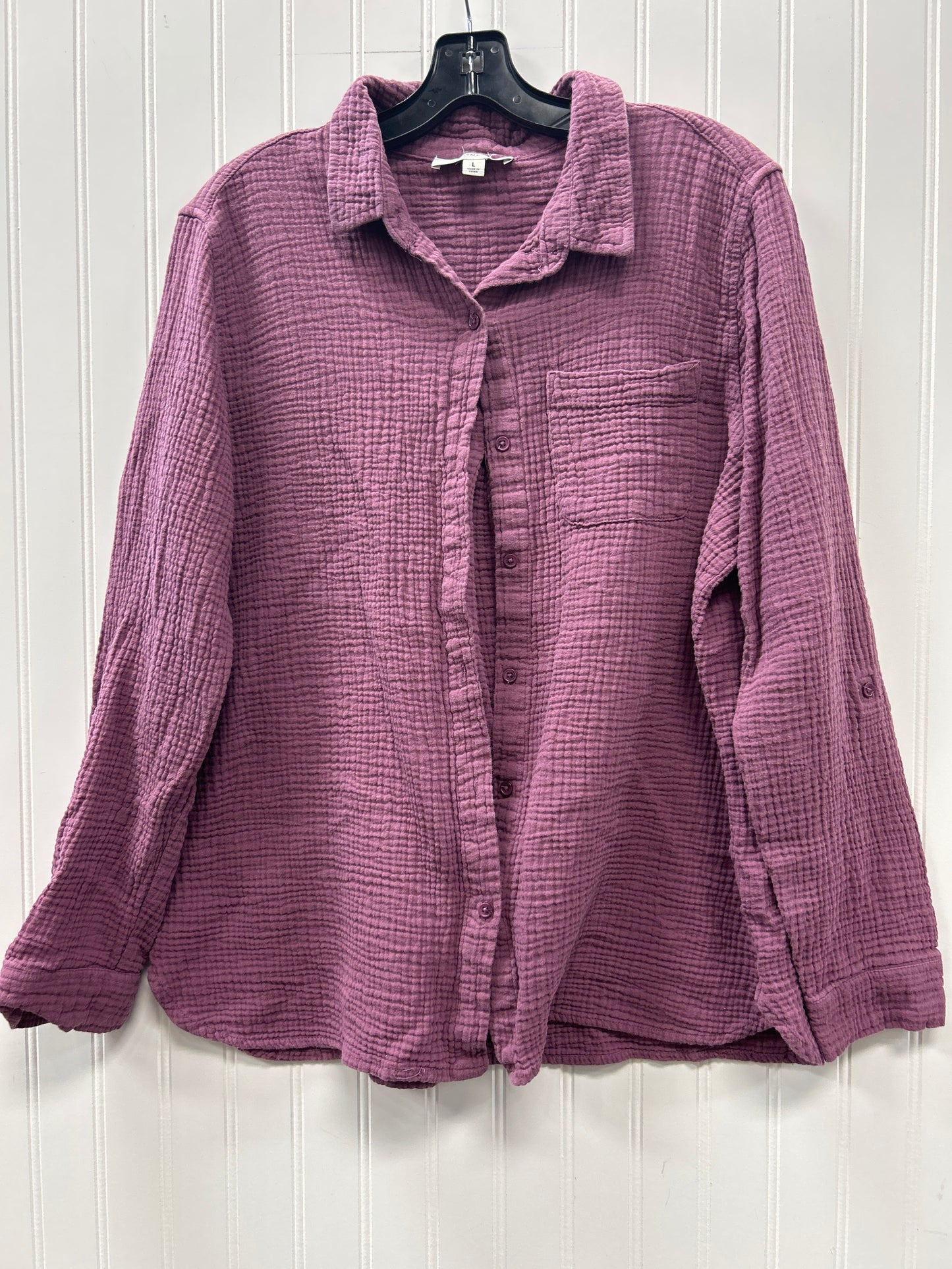 Top Ls By Anne Klein In Purple, Size:L