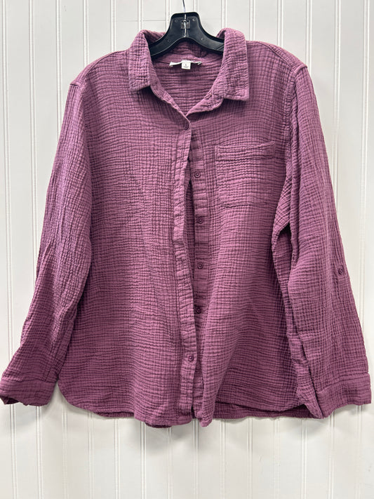 Top Ls By Anne Klein In Purple, Size:L