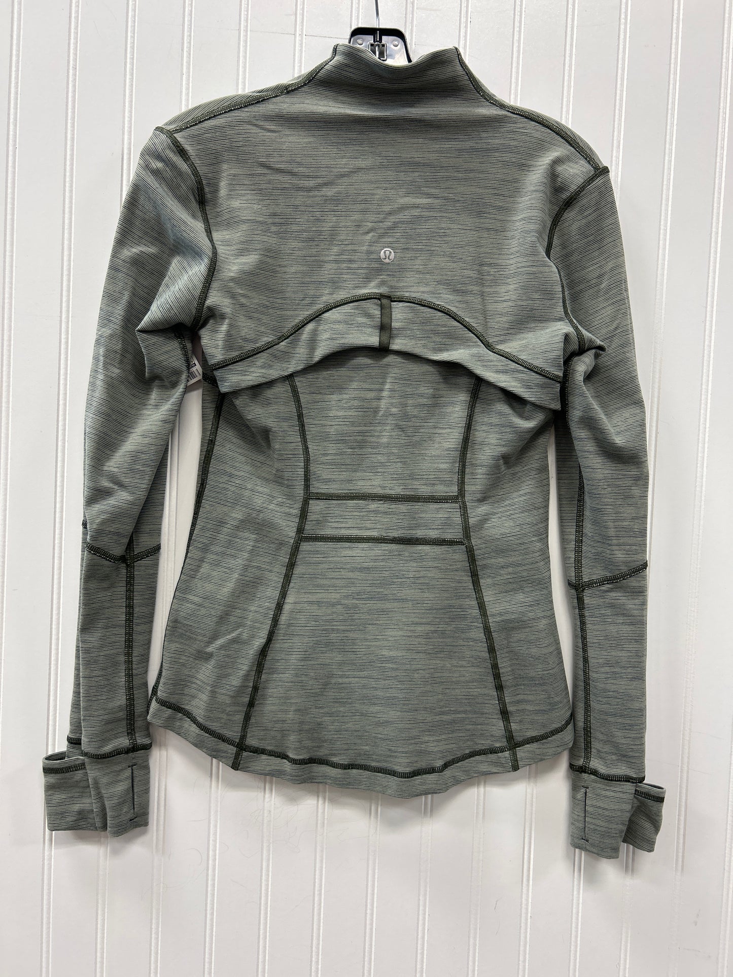 Athletic Jacket By Lululemon In Green, Size:6