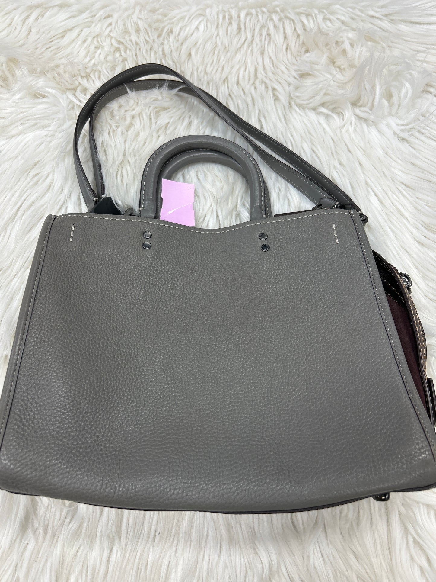Handbag Designer By Coach In Grey, Size:Large