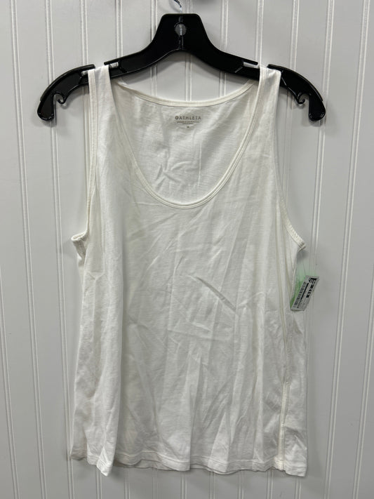 Athletic Tank Top By Athleta In White, Size:M