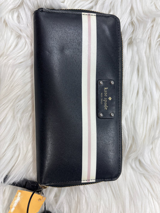 Wallet Designer By Kate Spade In Black & White, Size:Medium
