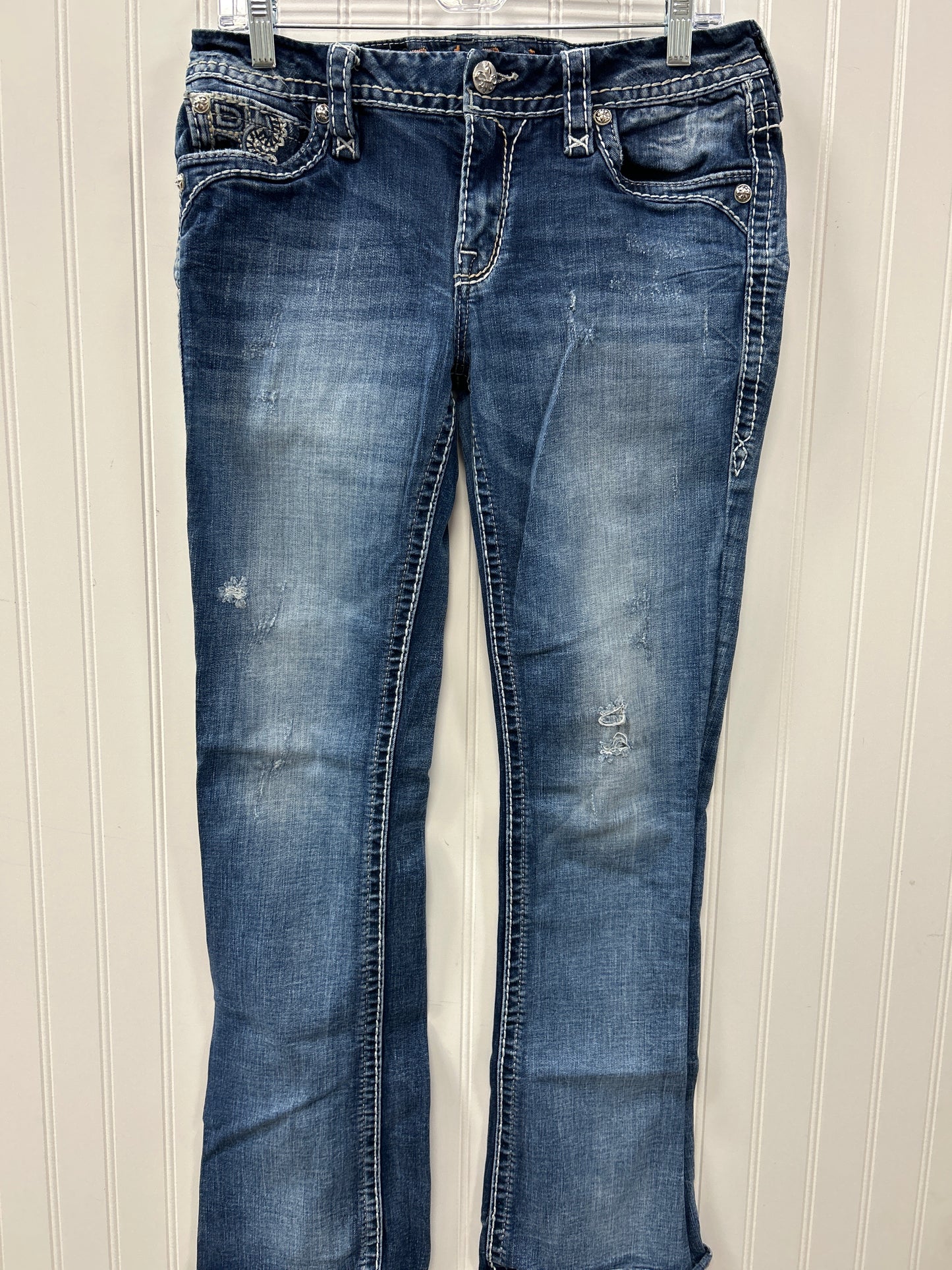 Jeans Boot Cut By Rock Revival In Blue Denim, Size:8