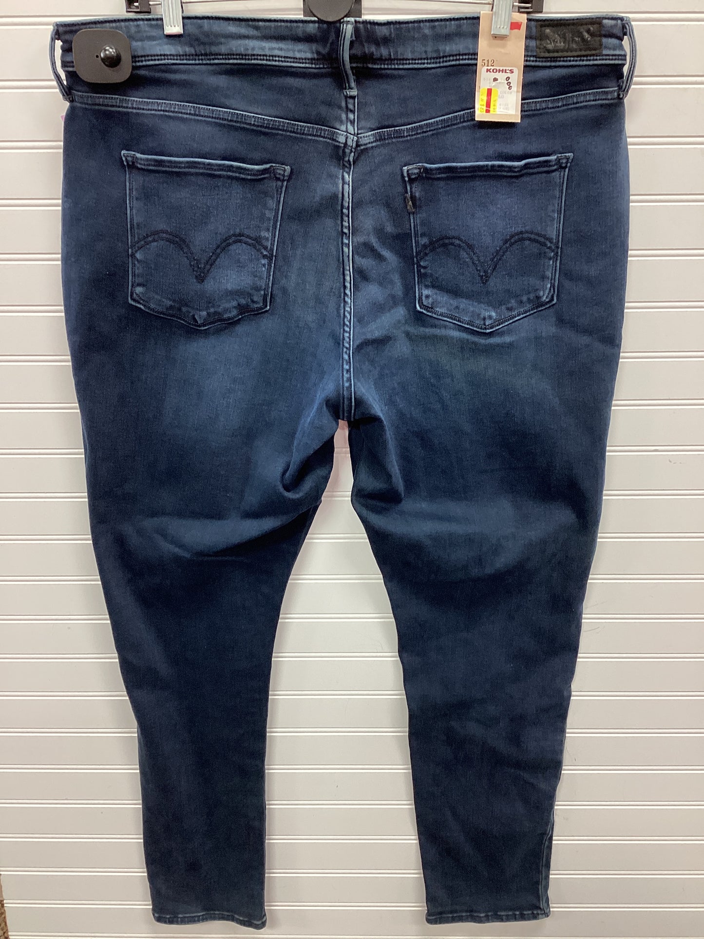 Jeans Jeggings By Levis In Blue Denim, Size:22