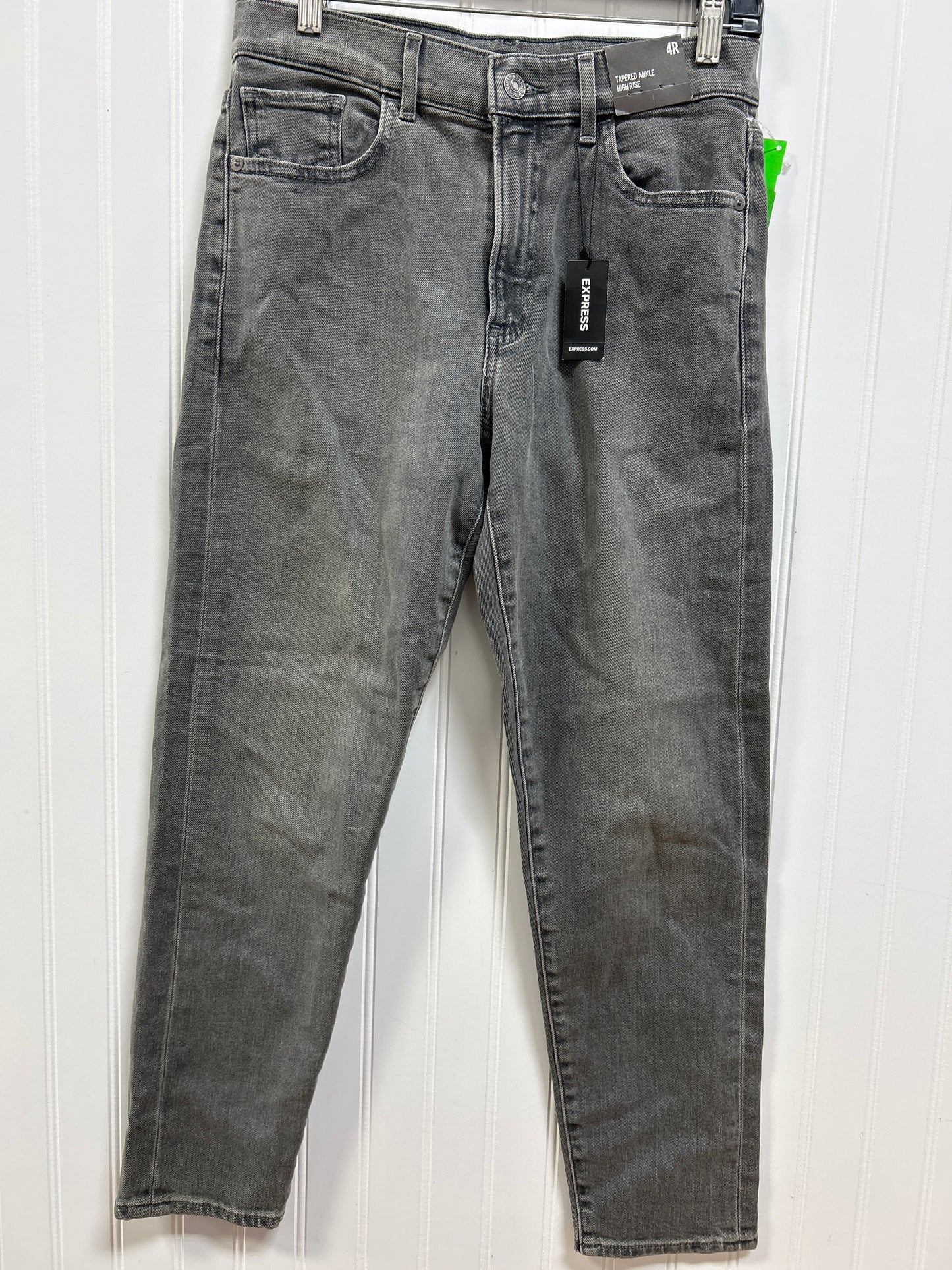 Jeans Cropped By Express In Black Denim, Size:4 NWT