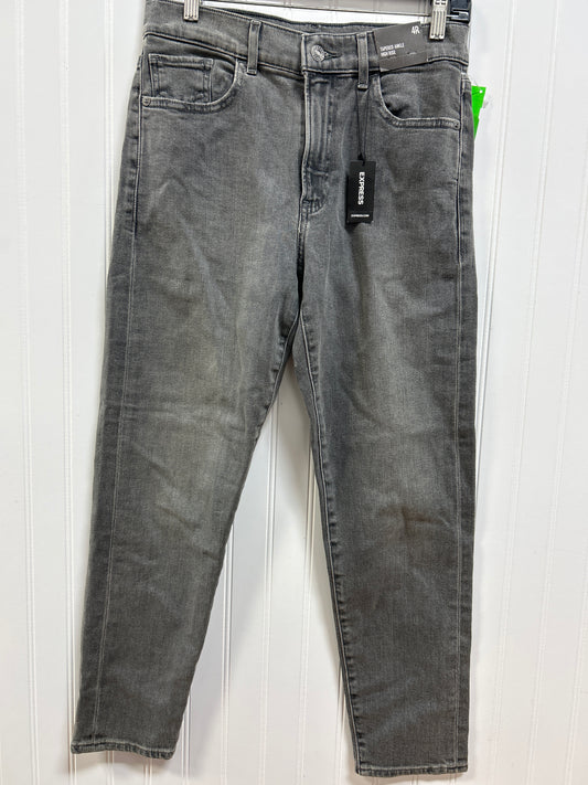 Jeans Cropped By Express In Black Denim, Size:4 NWT