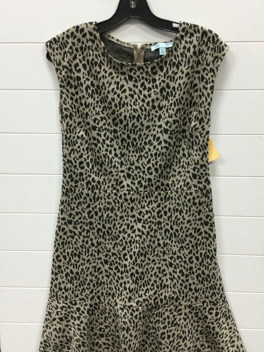 Dress Casual Midi By She + Sky In Animal Print, Size:L