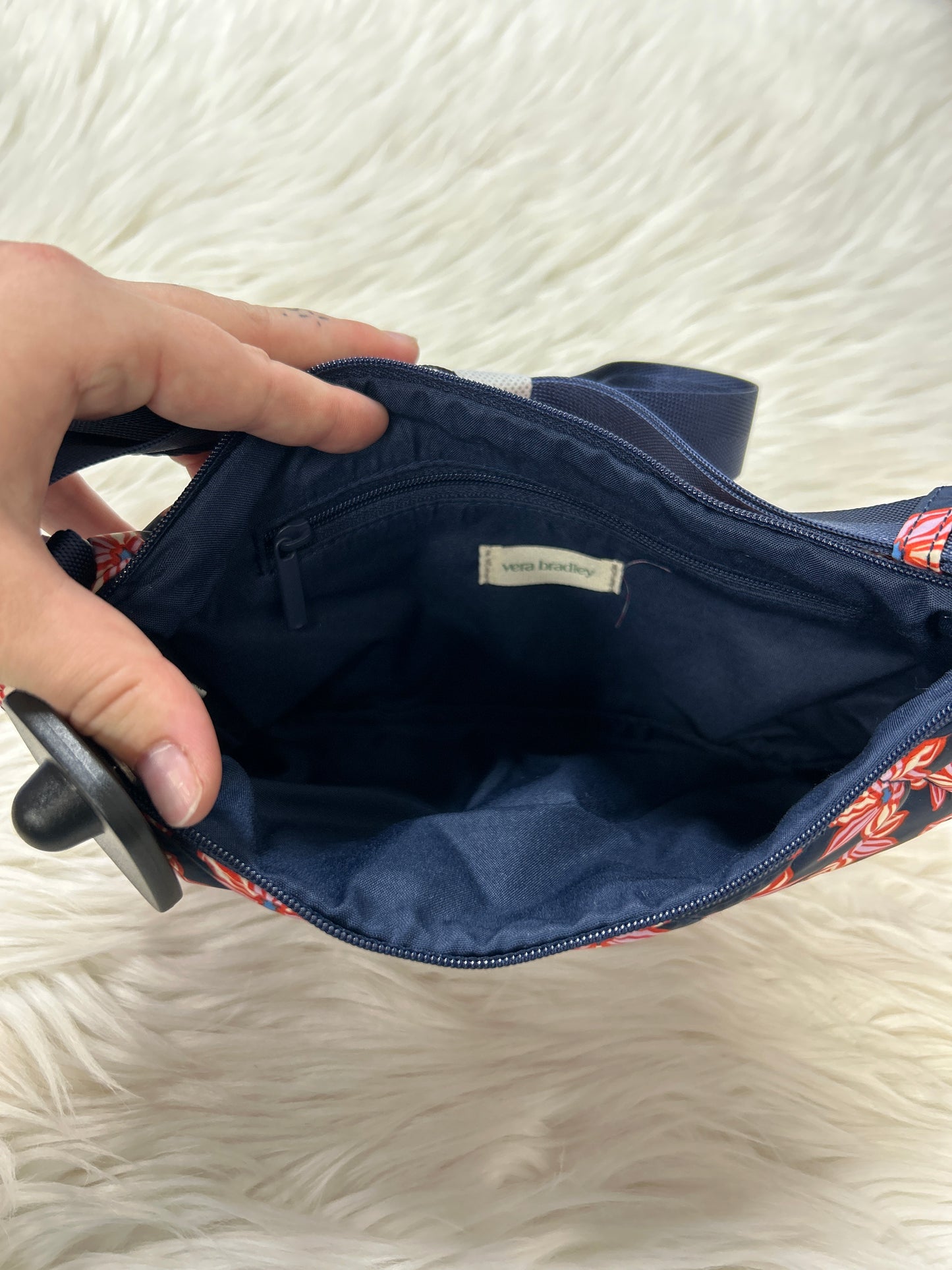 Handbag By Vera Bradley In Navy, Size:Small