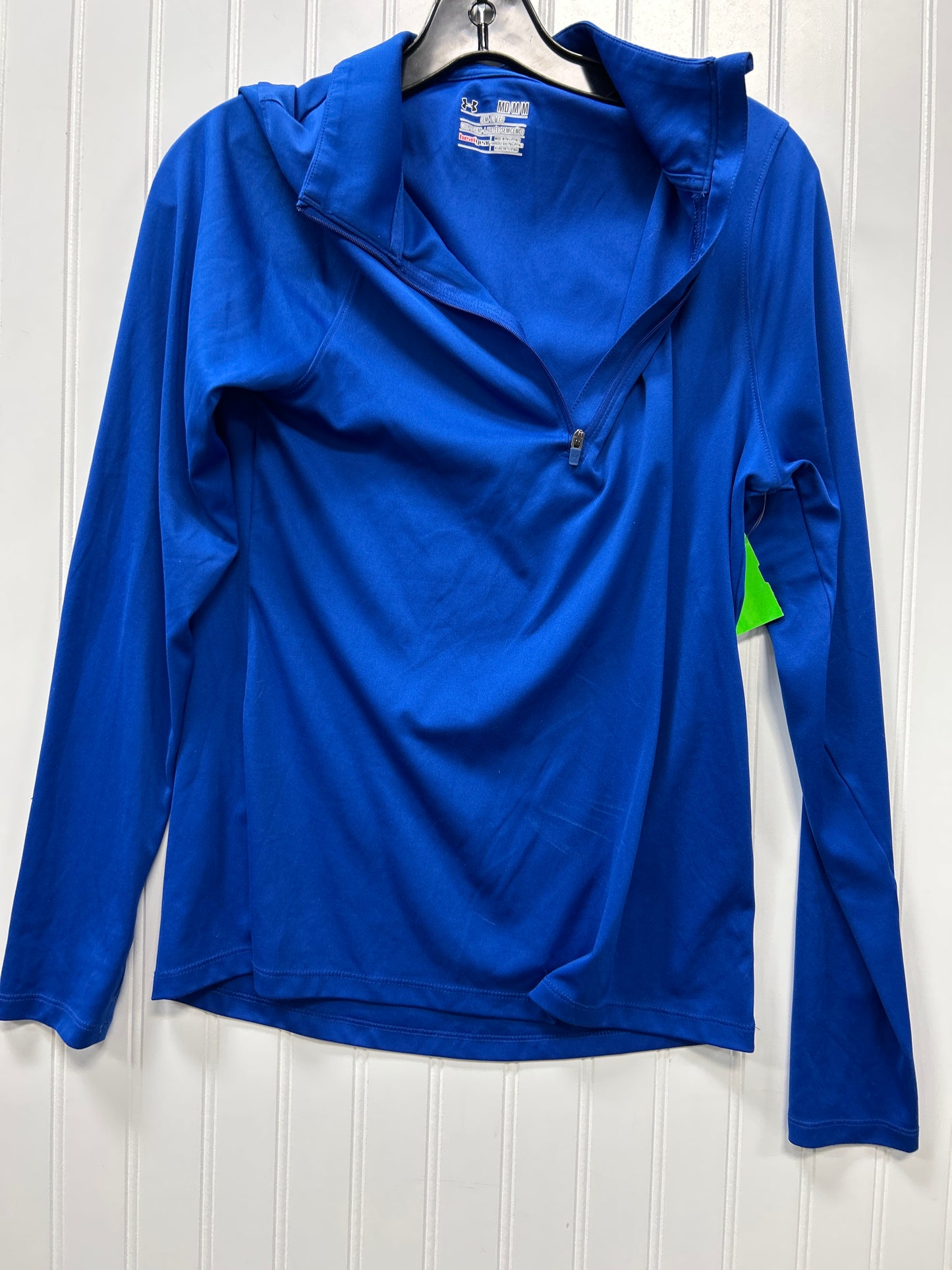 Athletic Top Ls Collar By Under Armour In Blue, Size:M