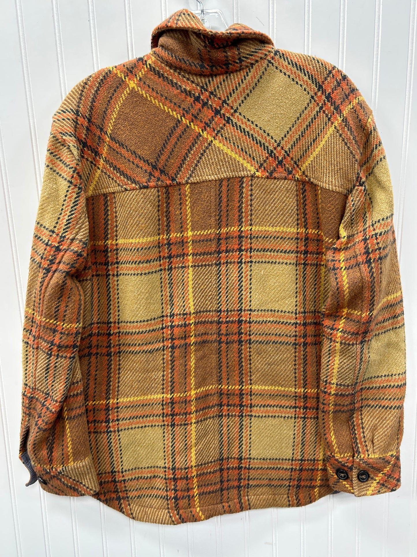 Jacket Fleece By Prana In Orange & Tan, Size:M