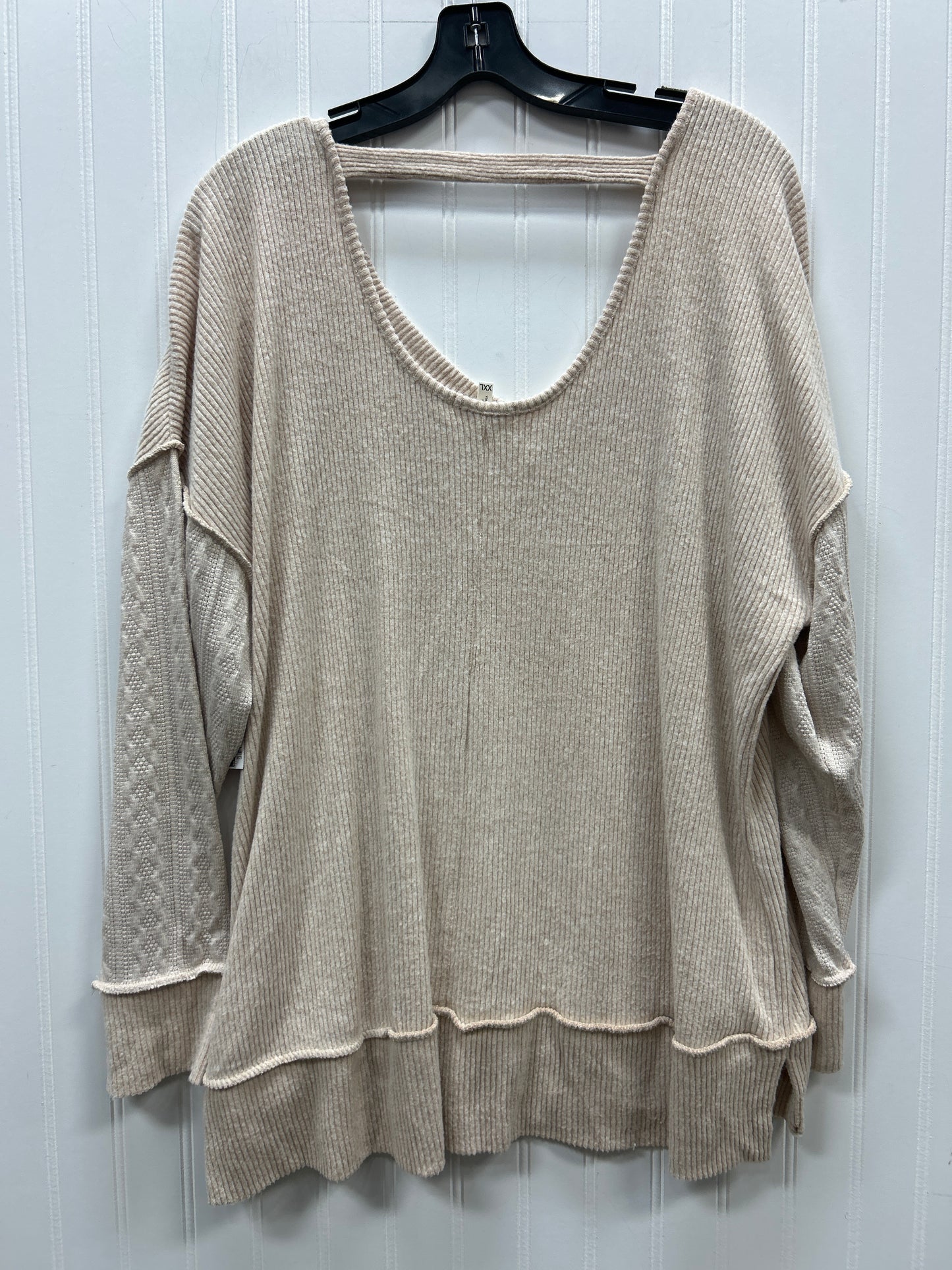 Top Ls By Maurices In Cream, Size:1X