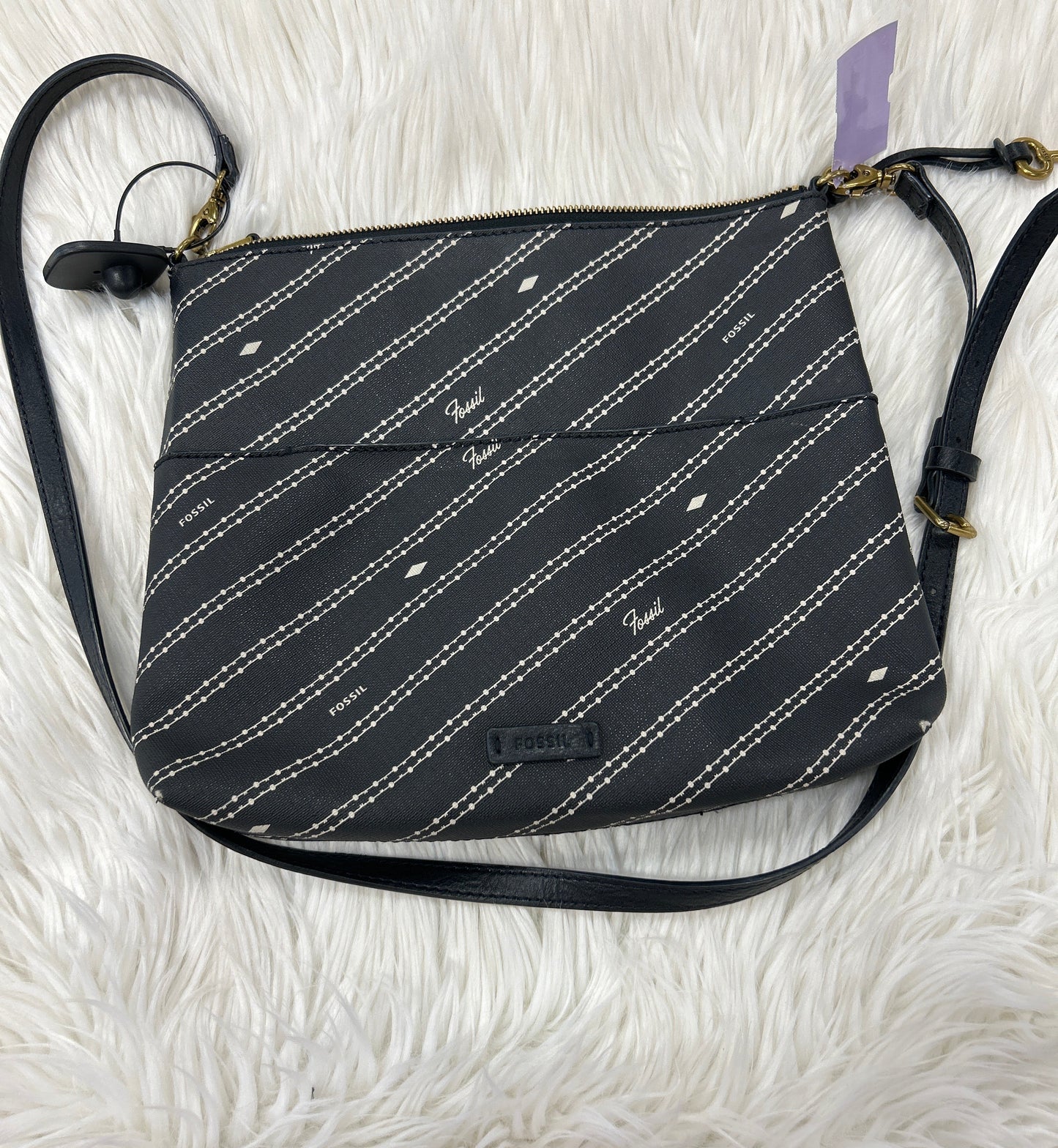 Crossbody By Fossil In Black, Size:Medium