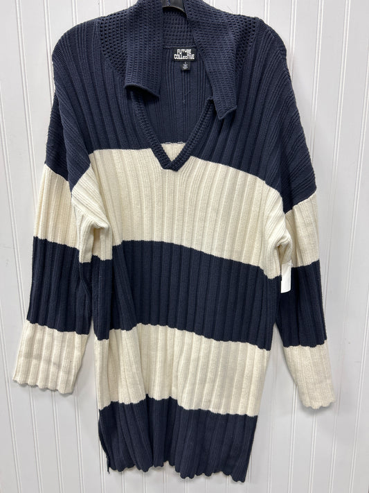Dress Sweater By Future Collective In Blue, Size:L