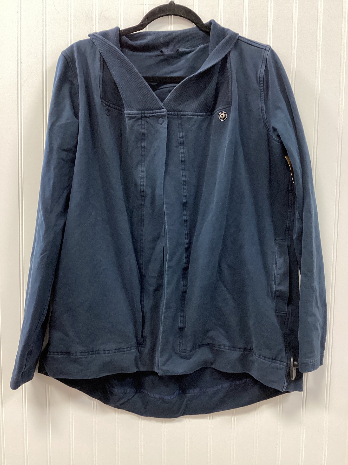 Athletic Jacket By Lululemon In Navy, Size:8