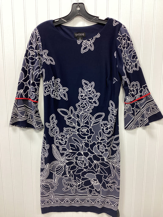 Dress Casual Midi By En Focus In Navy, Size:8