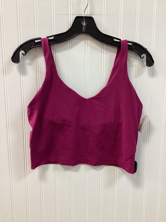 Athletic Tank Top By Lululemon In Pink, Size:10