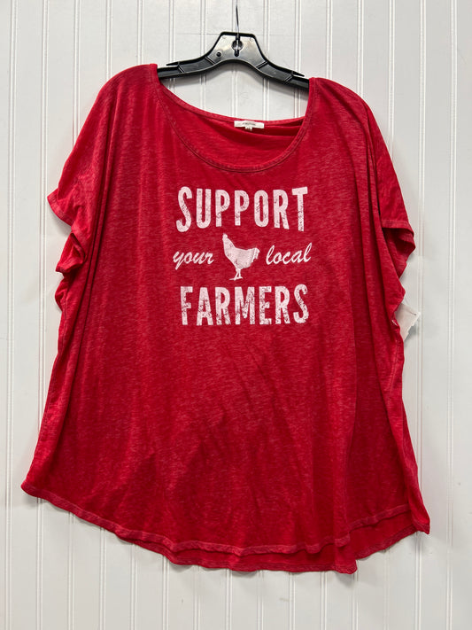 Top Ss By Maurices In Red, Size:4X