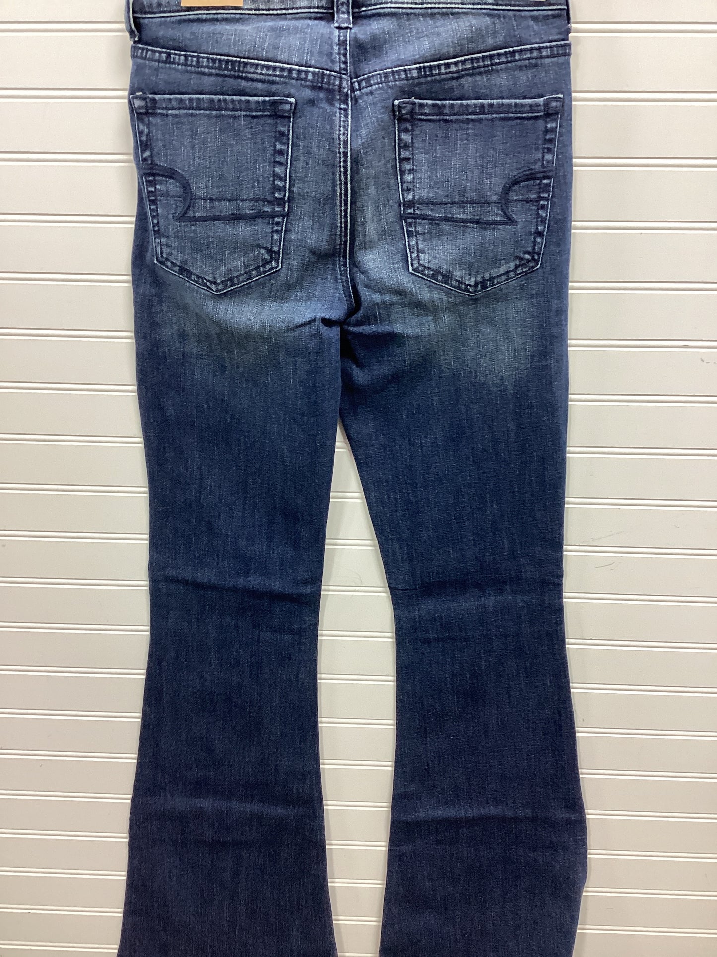 Jeans Flared By American Eagle In Blue Denim, Size:4