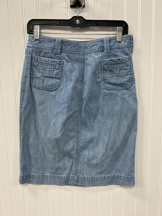 Skirt Midi By Talbots In Blue Denim, Size:6