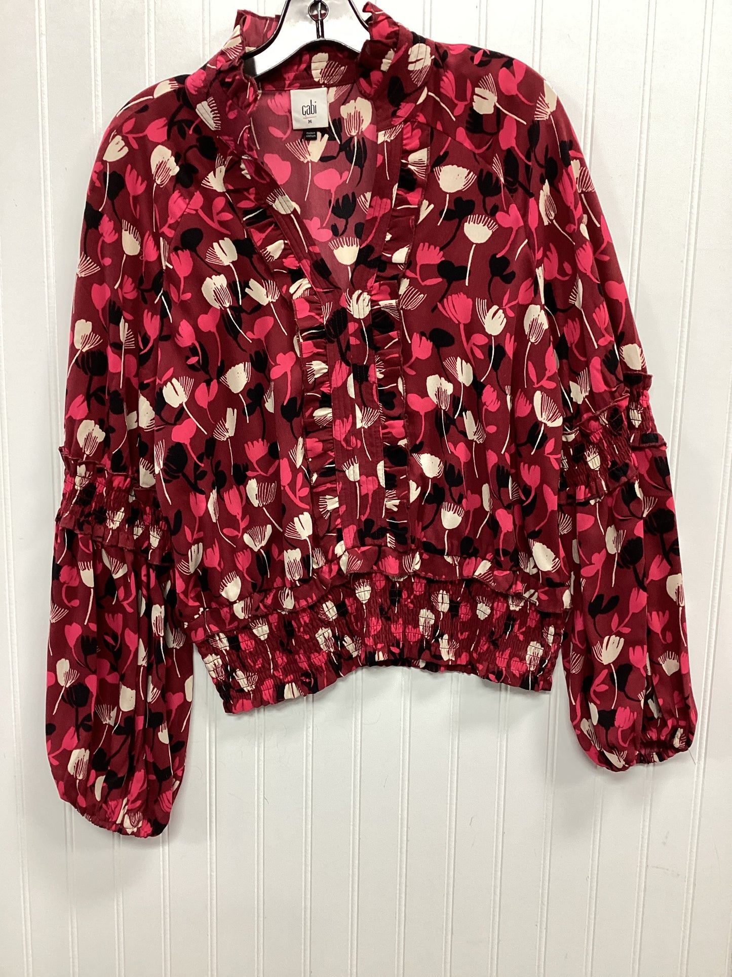 Blouse Ls By Cabi In Red, Size:M