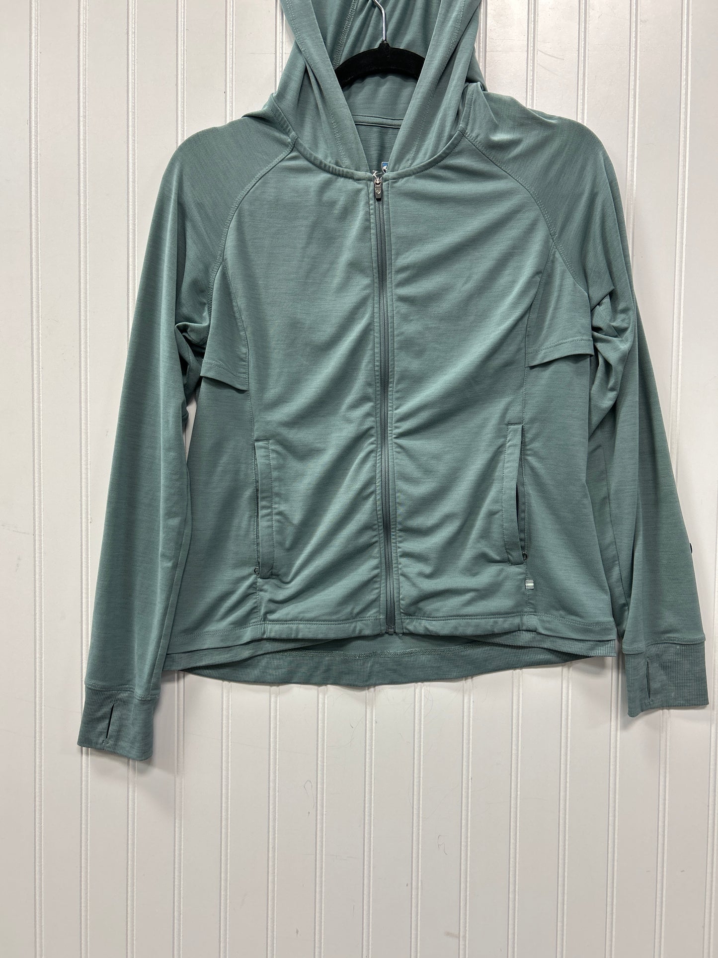 Athletic Top Ls Hoodie By Kuhl In Teal, Size:S