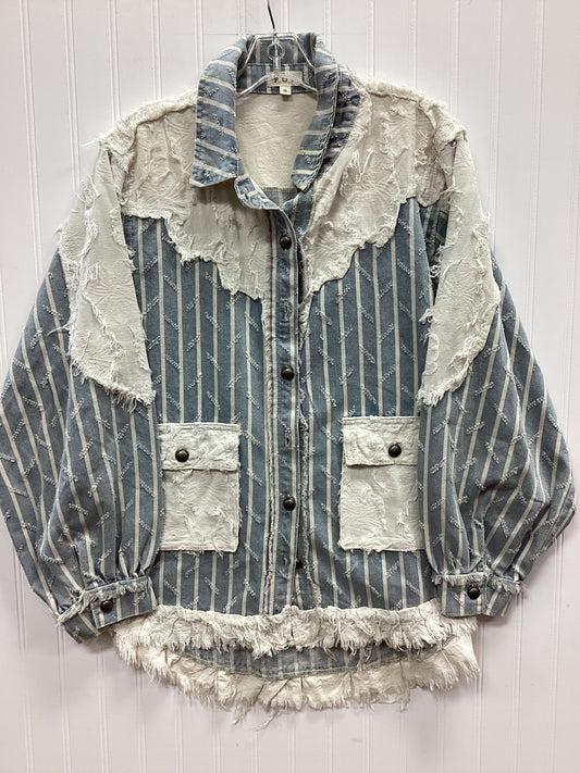 Jacket Denim By Pol In Blue Denim, Size:S