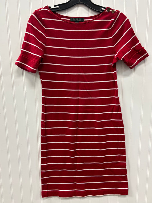 Dress Casual Midi By Ralph Lauren In Red, Size:S