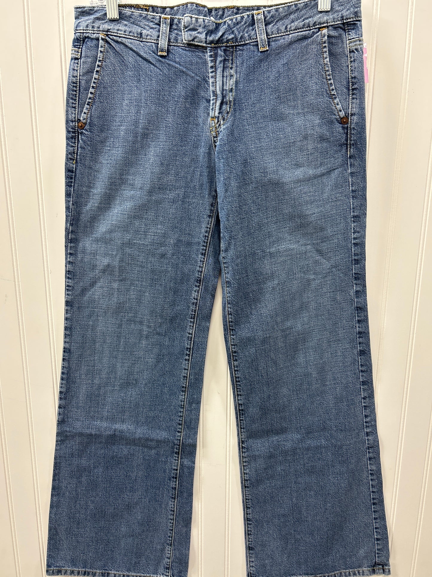 Jeans Straight By Lucky Brand In Blue Denim, Size:8