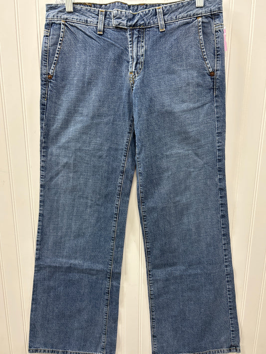 Jeans Straight By Lucky Brand In Blue Denim, Size:8