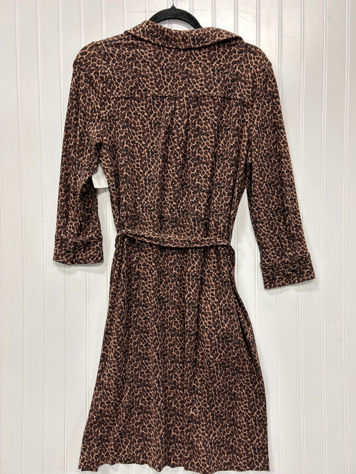 Dress Casual Midi By Talbots In Brown, Size:L