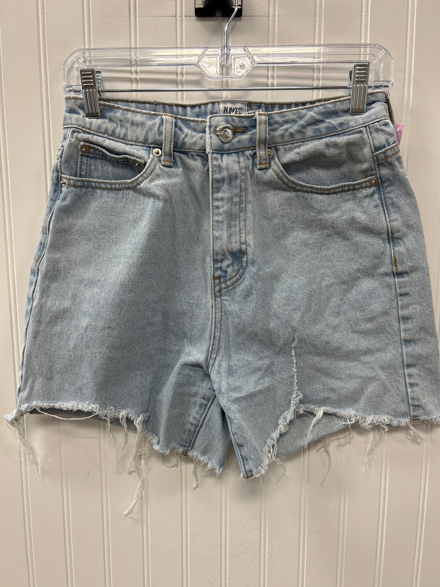 Shorts By Princess Polly In Blue Denim, Size:4