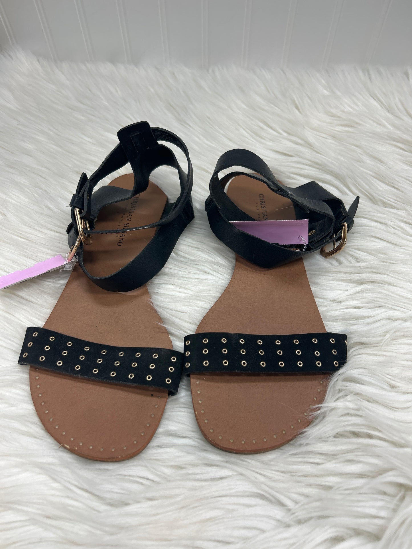 Sandals Flats By Christian Siriano For Payless In Black, Size:9