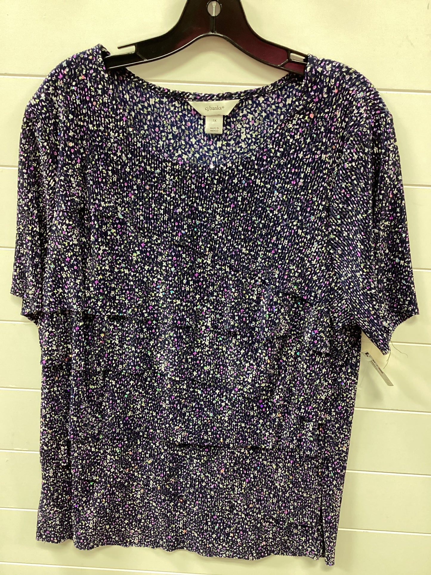 Top Ss By Cj Banks In Purple, Size:1X