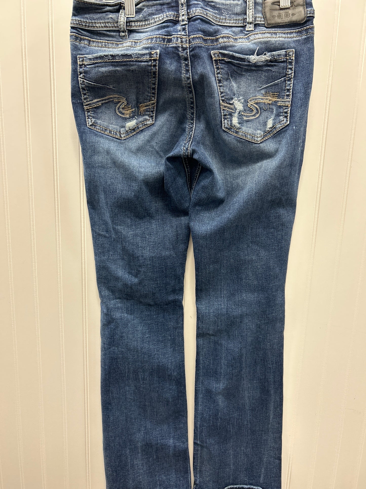 Jeans Flared By Silver In Blue Denim, Size:10