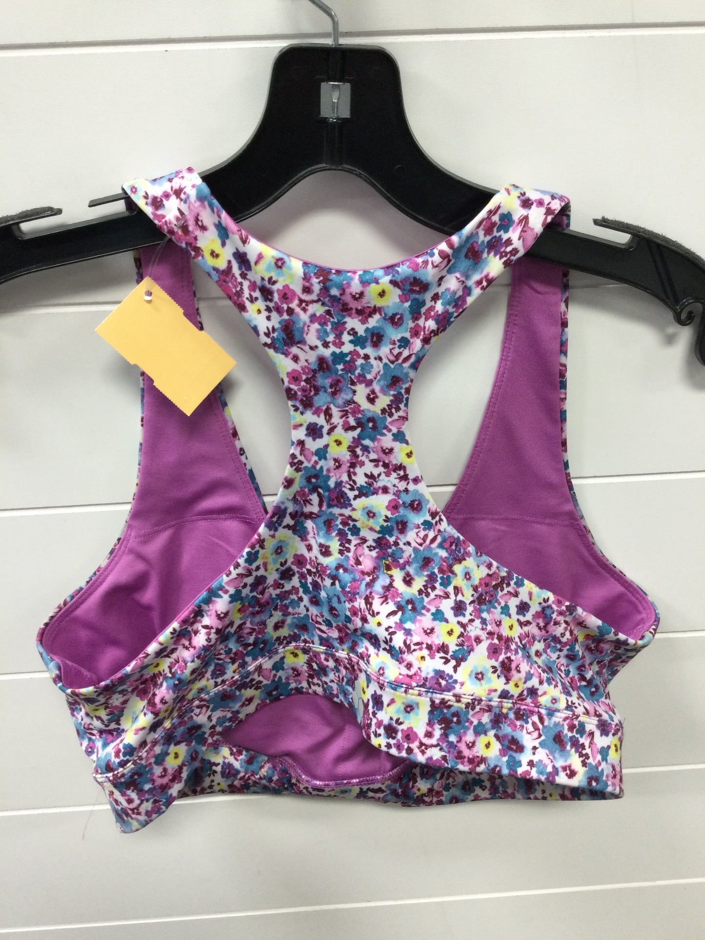 Athletic Bra By Tek Gear In Floral Print, Size:L