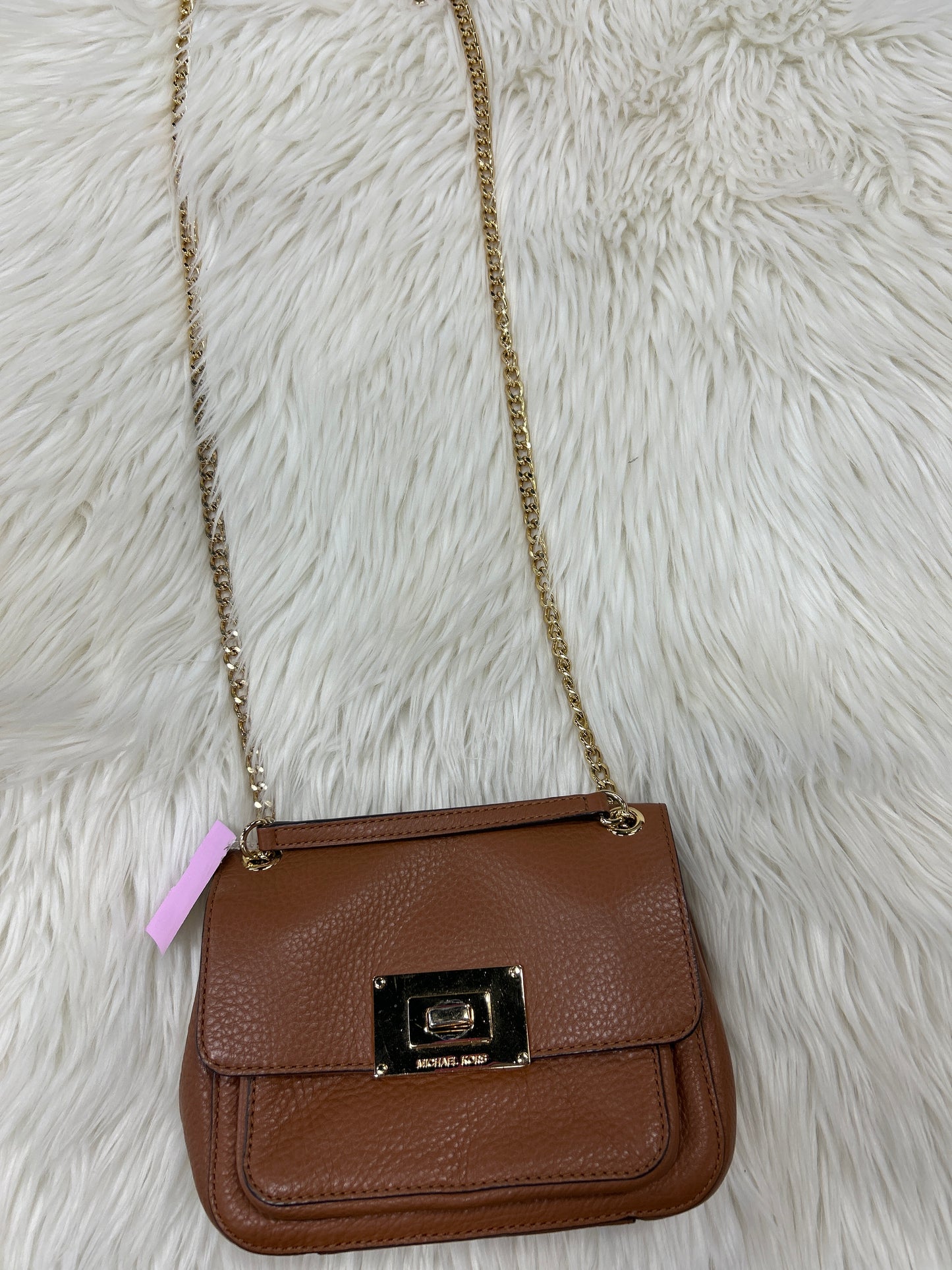 Crossbody Designer By Michael Kors In Brown, Size:Small