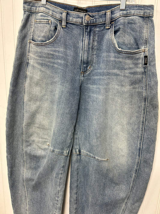 Jeans Wide Leg By Silver In Blue Denim, Size:10