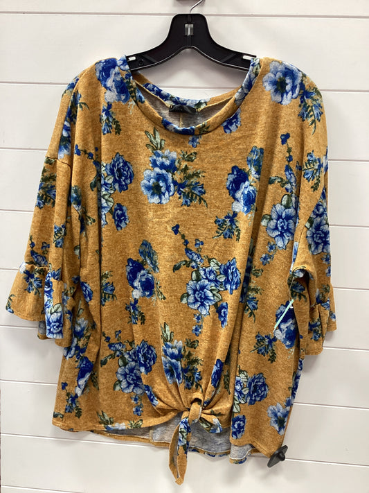 Top Ls By Cmc In Floral Print, Size:1X