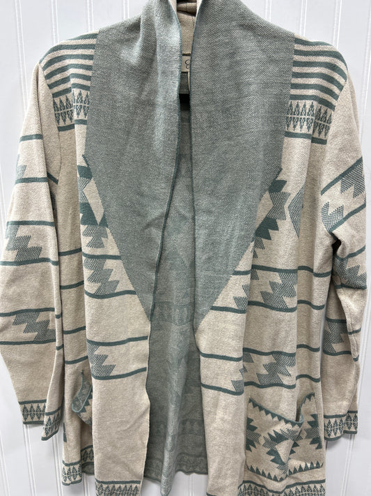 Cardigan By Jessica Simpson In Cream & Green, Size:Xl