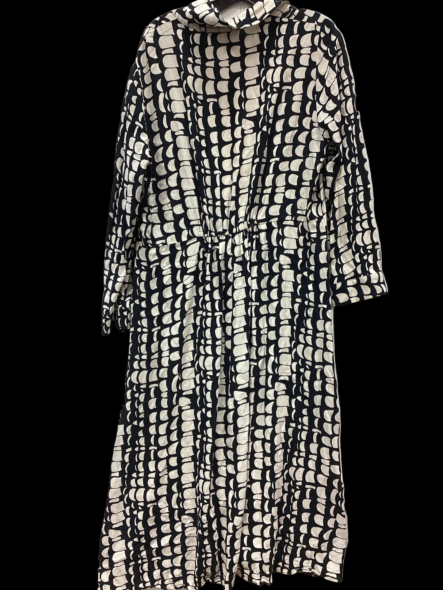 Dress Casual Maxi By Zara In Black & Cream, Size:Xl