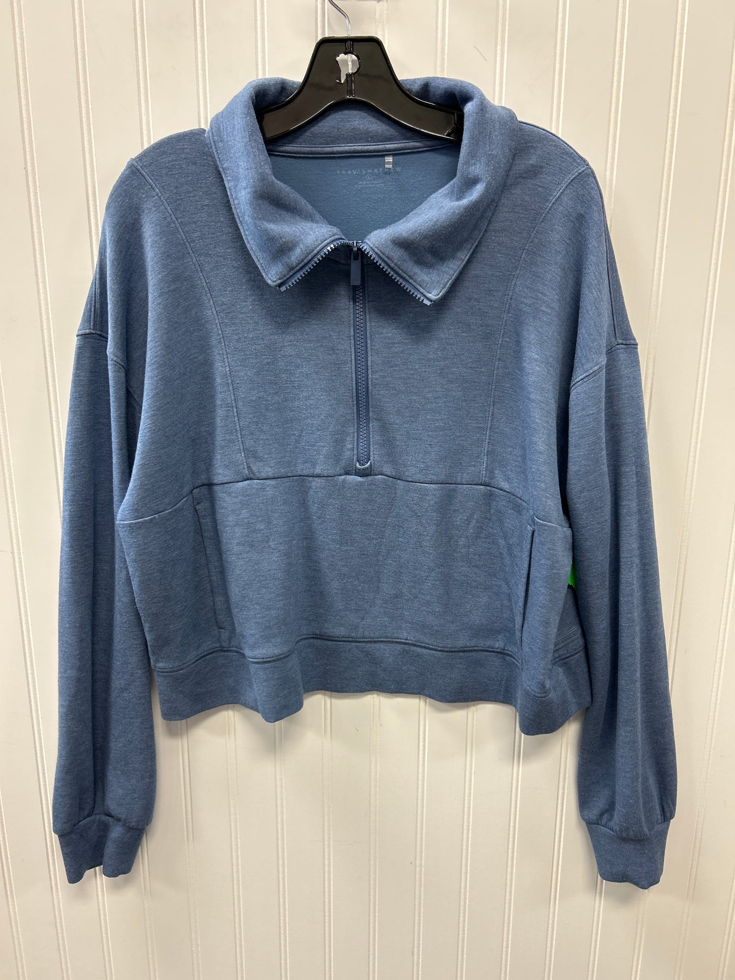 Athletic Top Ls Collar By Clothes Mentor In Blue, Size:L