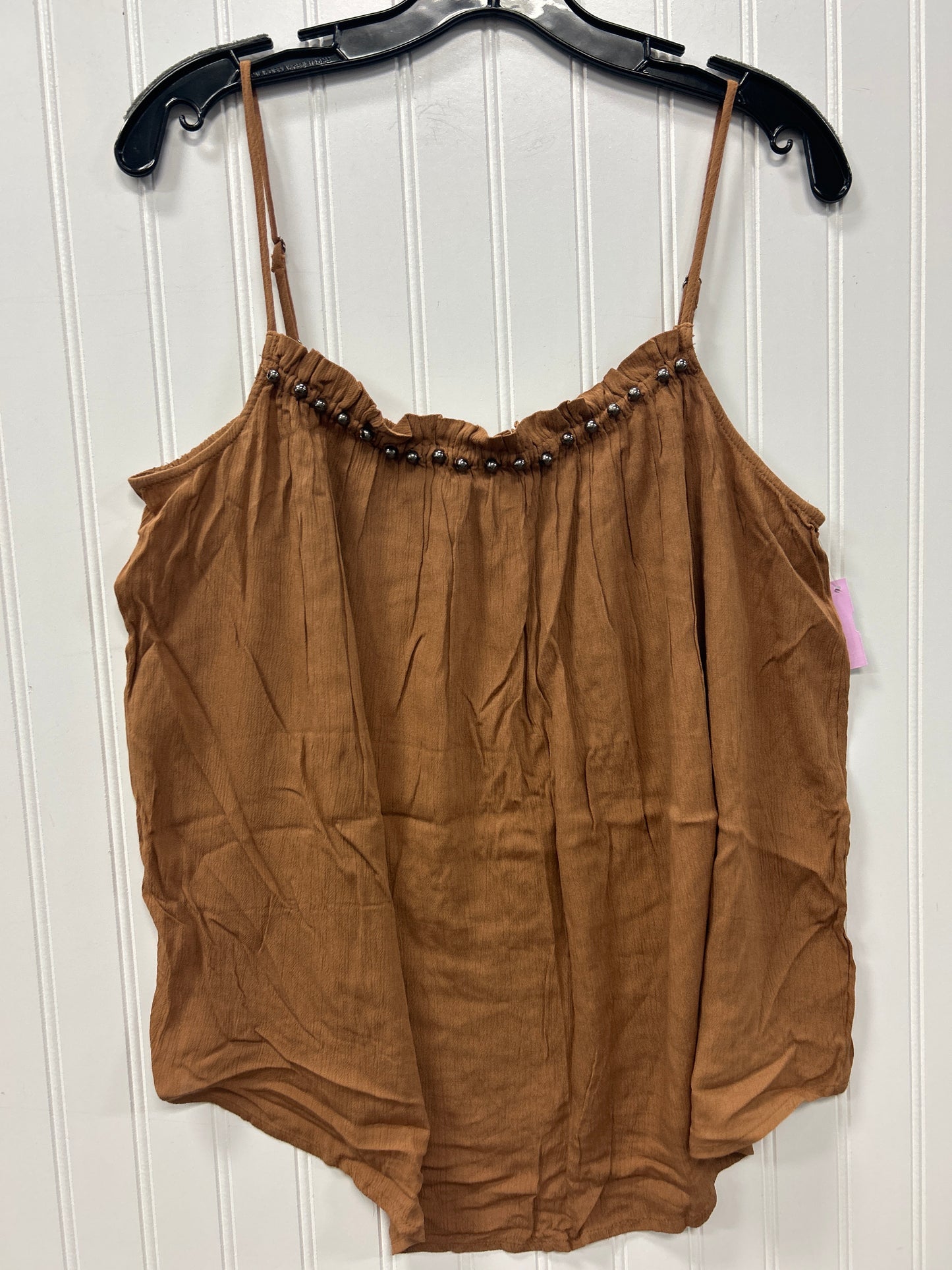 Top Sleeveless By Maurices In Brown, Size:L