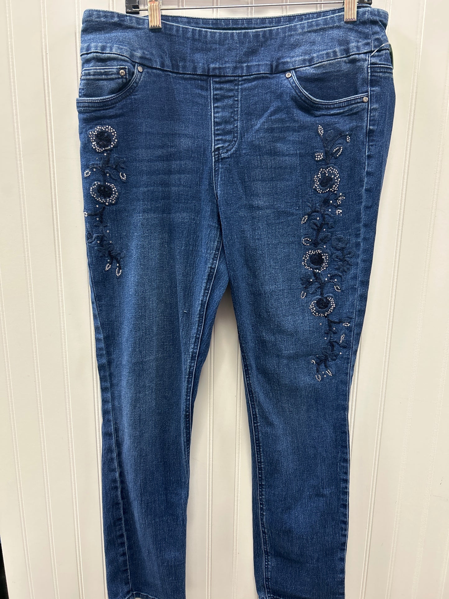 Jeans Skinny By Cmc In Blue Denim, Size:16