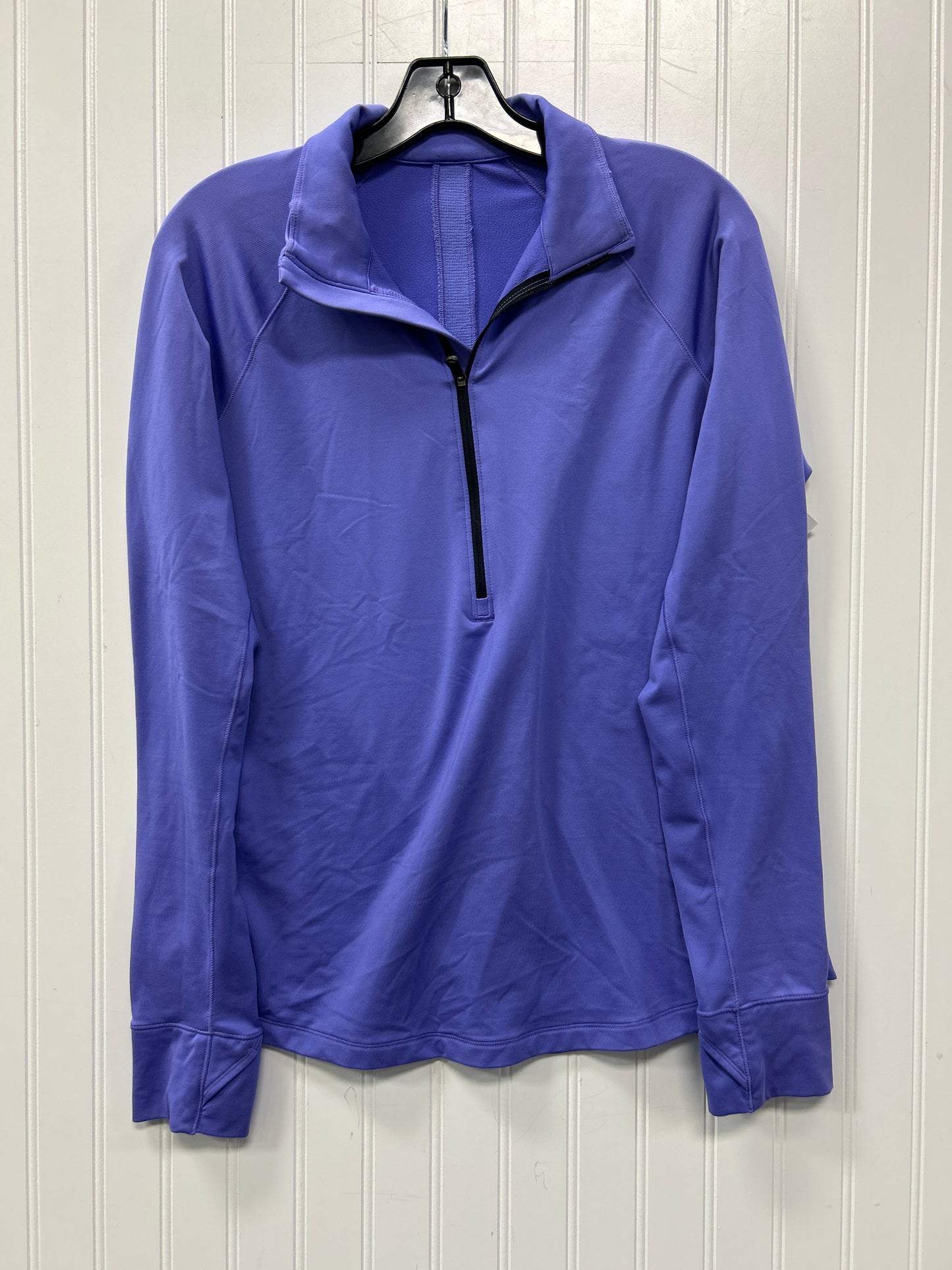 Athletic Top Ls Collar By Under Armour In Purple, Size:L