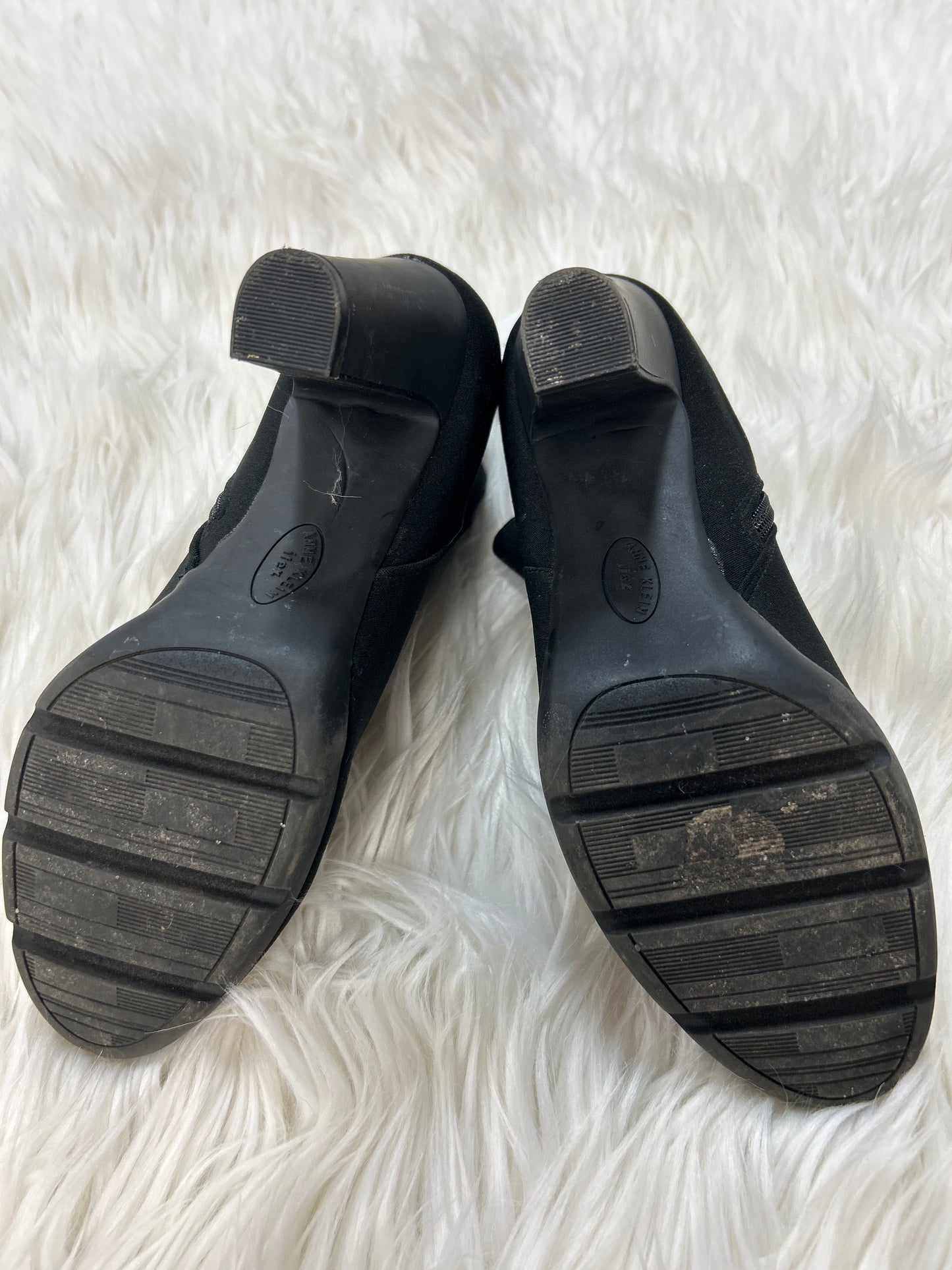 Boots Ankle Heels By Anne Klein In Black, Size:7.5