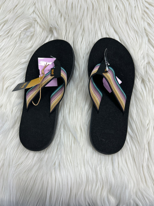 Sandals Flip Flops By Teva In Black, Size:5
