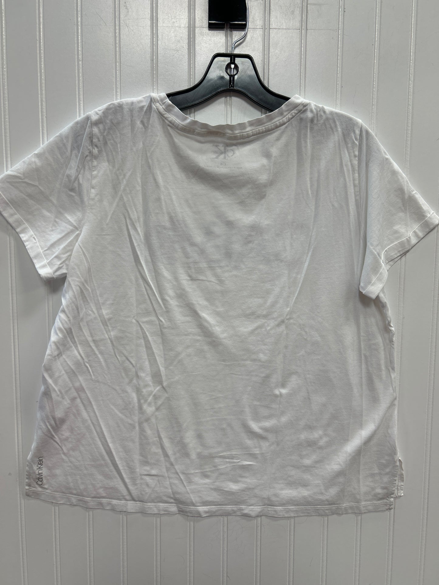 Top Ss By Calvin Klein In White, Size:L